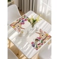 thumbnail image 5 of Easter Bunny Placemats Set of 4, Spring Colorful Daisy Flowers Rabbit Vintage Placemats for Dining Table, Place Mats for Kitchen Tabletop, Waterproof Wipeable Dining Table Mats Set, 5 of 9