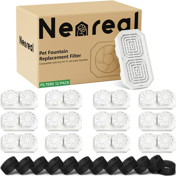 Filtros y esponjas de prefiltro de repuesto para fuente de agua Cat Neareal de 3,2 litros