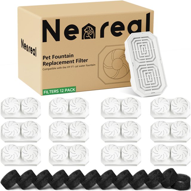 Filtros y esponjas de prefiltro de repuesto para fuente de agua Cat Neareal de 3,2 litros