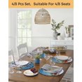 thumbnail image 5 of 15 Inch Round Placemats Set of 4, Blue Snowman Christmas Non Slip Heat Insulation PP Table Mats, Snowflake Red Truck Xmas Tree Gifts Washable Place Mats for Kitchen Dining Party Table Decor, 5 of 7