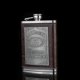 thumbnail image 2 of Flagon 304 Stainless Steel Leather Hip Flask, 8 Oz Wine Jug Whiskey Wine Pot Men Outdoor Travel Flagon-Black, 2 of 5