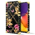 thumbnail image 2 of FKBRCL4U Compatible with Samsung Galaxy S23 Plus Case, Pink Golden Chain Tropical Flower Luxury Golden Decoration for Girl Women Soft TPU Shockproof Protective Hard PC Back, 2 of 7