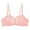 Pink, variant on Women's Push Up Bra Racerback Front Closure Bras Lace Padded Underwire Floral Plus Size Seamless Bra for Large Bust