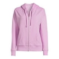 thumbnail image 3 of Time and Tru Women's Full Zip Fleece Jacket with Pockets, Sizes XS-XXXL, 3 of 6