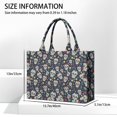 thumbnail image 3 of Large Capacity Tote Bag,Navy Floral Skull Pattern Handbag Fashion Luxury Tote Bag,15.7"x13"x 5.1" Inches,Laptop Compatible, 3 of 6