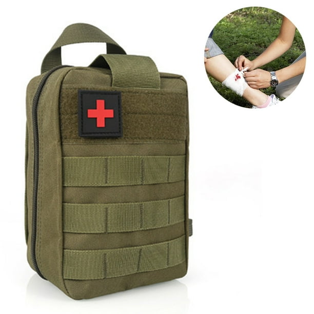 Bolsa de botiquín de primeros auxilios, bolsa táctica de emergencia, bolsa médica, botiquín de primeros auxilios de viaje, bolsa de rescate, para acampar al aire libre, portátil (no contiene ningún material médico) MFZFUKR 221342-3