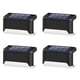 thumbnail image 2 of Paquete de 4 luces solares para terraza de escalera 3000K Lámparas de valla interior al aire libre Sensor LED Recargable Plástico Hogar Jardín Camino Negro Eigraketly HA009192-01B, 2 of 6