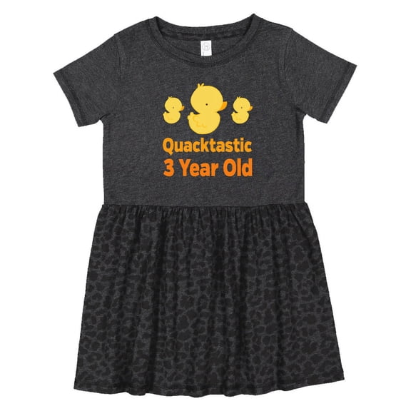Inktastic 3rd Birthday Duck Quacktastic 3 Year Old Girls Toddler Dress