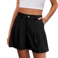 thumbnail image 2 of Delayuji Women Wide Leg Shorts Button Waist Tailored Shorts With Pockets Summer Business Casual Outfits for Women Vacation Short Daily Wear, 2 of 6