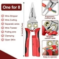 thumbnail image 3 of 8-in-1 Wire Stripper with Voltage Testing Function - Professional-grade multi-function wire stripper tool combining wire cutting, crimping, stripping, twisting, and pulling, 3 of 7