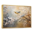thumbnail image 2 of Designart "Birds on Gold and Grey Floral Tree I" Animals Framed Wall Art - Modern Farmhouse Grey Bird Entryway Framed Wall Art, 2 of 6