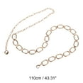 thumbnail image 3 of Unique Bargains 1 Pc Waist Chain Oval Adjustable Waist Cord for Women Gold Tone, 3 of 6
