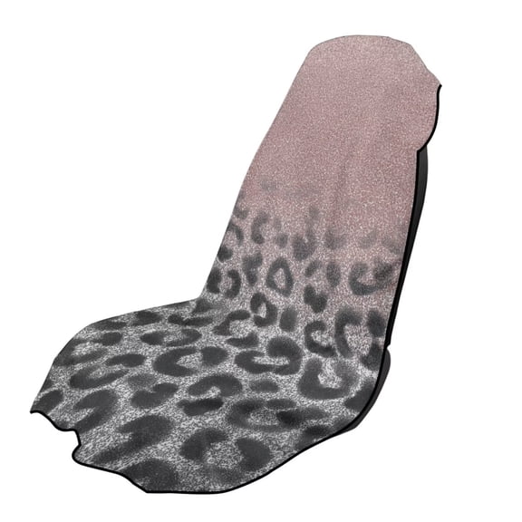 Xixirimido Glittering Leopard Pink Print Sweating Car Seat Cover for Post Gym Workout, Running, Swimming, Beach Universal Fit Non-Slip Towel Bucket Seat Protector for Cars SUV Trucks
