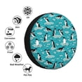 thumbnail image 4 of Sikiie Penguins On The Ice In The Sea PVC Leather Spare Tire Wheel Cover Spare Tire Cover, for Car Truck SUV Camper Trailer Universal Fit(14-17in)-15 inch, 4 of 6