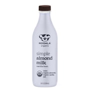 Mooala Simple Vanilla Bean Almondmilk, Organic, Unsweetened, 30 oz Bottle, Plant-Based Milk, No Added Sugar, Refrigerated