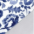 thumbnail image 4 of DriftAway Julia Watercolor Blooming Flower Floral Lined Thermal Insulated Window Curtain Valance Rod Pocket 24"L x 52"W Plus 2" Header Navy, 4 of 7