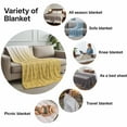 thumbnail image 6 of Flannel Fleece Throw Blanket Burnt Orange Gradient White Lattice Lightweight Soft Plush Blankets,Classic Plaid Minimalist Style Cozy Warm Throw Blanket for Couch Sofa Bed Car Office 50x60in, 6 of 9