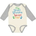 thumbnail image 3 of Inktastic My Great Grandma Loves Me for Grandson Boys or Girls Long Sleeve Baby Bodysuit, 3 of 5