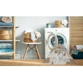 thumbnail image 2 of Ahgly Company Machine Washable Indoor Square Abstract Camel Brown Area Rugs, 8' Square, 2 of 7