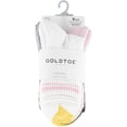 thumbnail image 2 of GoldToe Edition Women's Striped Half Cushion Short Crew Socks Assorted, 6 Pairs, Size 6-9, 2 of 10