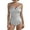 Gray, variant on Edvintorg Halter Swimsuits for Women V Neck Monokini One Piece Bathing Suit Tummy Control Modest Swimwear