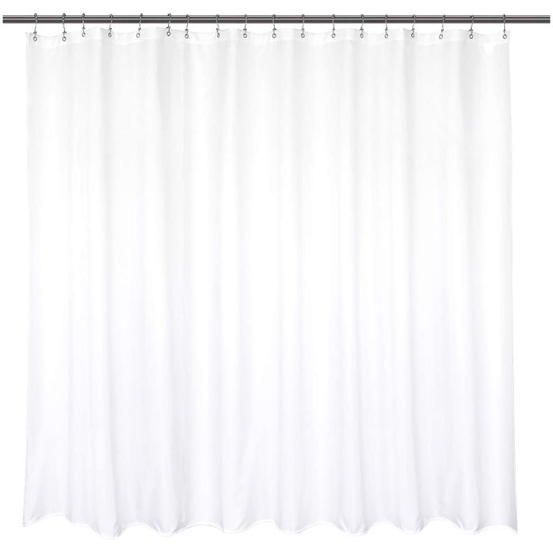 Barossa Design Waterproof Extra Wide Fabric Shower Curtain Liner 108 W X 72 H Hotel Quality Machine Washable White For Bath Tub 108x72 Com Extra Wide Fabric Shower Curtain Liner, Design Shower Curtain Liner