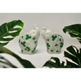 thumbnail image 2 of Ceramic Elephant Shamrock Salt Pepper Shakers 3.5 inch St Patricks Day, 2 of 4