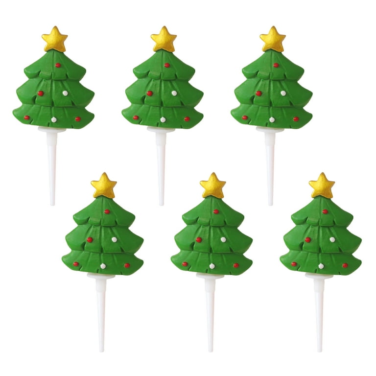 Buy 10 Pcs Christmas Decor Toppers Para Comida Cake Insert Paper Cup Hat  Ornaments Food Topersitos Online
