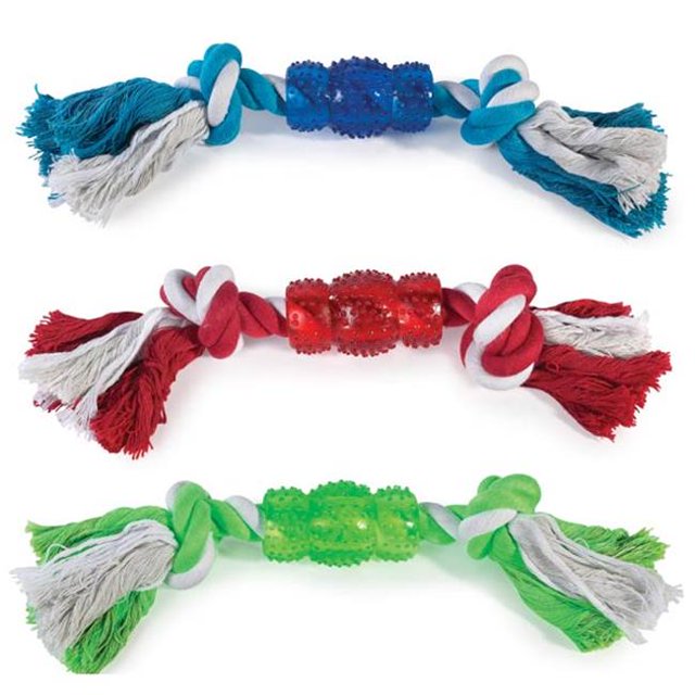 Grriggles US6903 83 Grriggles Rope n Rubber Bone Red