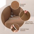 thumbnail image 4 of 2024 Jacquard Stretch Sofa Slipcover Textured Non Slip Couch Cover  Loveseat  Dark Gray, 4 of 6