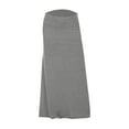 thumbnail image 4 of RUTAYY Women Casual Ruched Stretchy High Waist A-Line Skirt Flared Midi Skirt Solid Color Flowy Swing Pleated Beach Skirts, 4 of 4