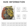 thumbnail image 5 of Autua Lion Crown Silk Graphic Decorative Pillow Cover for Home Couch Living Room Sofa - 1PC 12x12in, 5 of 5