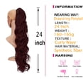 thumbnail image 3 of DODOING 20 24 28 Inch Hair Pieces for Women Long Straight/Curly Wave Ponytail Extension Fake Hair Drawstring Ponytails for Black Women Human Hair, 3 of 6