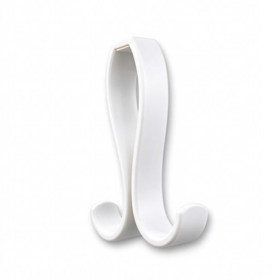 Plastic S‑Shaped Shower Curtain Rod Hook, Double‑End Hanging Hook for Bathroom Closet