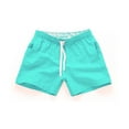 thumbnail image 1 of Men's Quick Dry Beach Pants Plain Three Quarter Pants Loose Swim Shorts Workout, 1 of 5