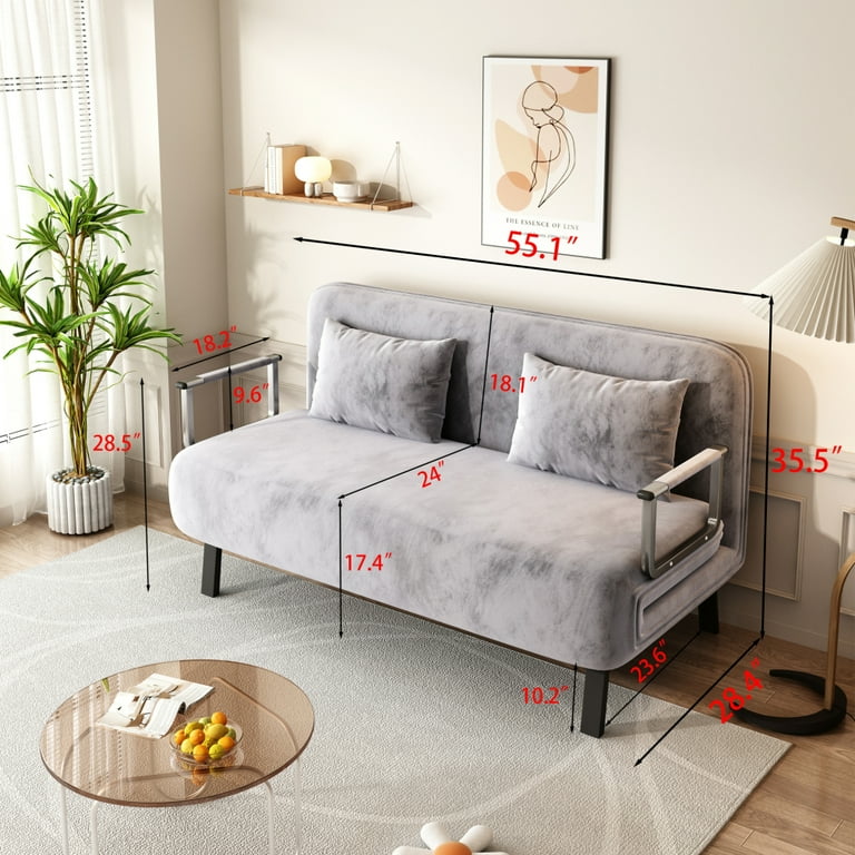 Velvet chair bed discount