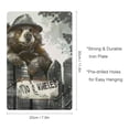 thumbnail image 2 of JEUXUS Bear Hat Funny Tin Art Hanging Sign 8x12in, 2 of 7