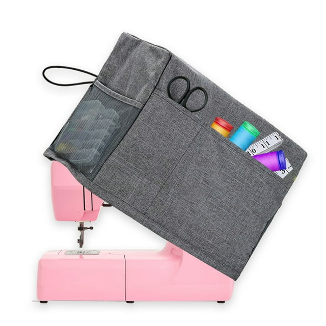 Dust Cover for Sewing Machine Grey Heavy Duty Portable Tote Bag Cover