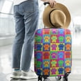 thumbnail image 2 of Colorful Dog Paw Footprint Luggage Cover Fashion Suitcase Cover Baggage Covers Fit 25-28 Inch Luggage (Go Travel), 2 of 5