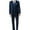 Midnight Blue, variant on Caravelli Men's 60560 3-Piece Single Breasted Slim Fit Vested Suit. Midnight Blue - 44S