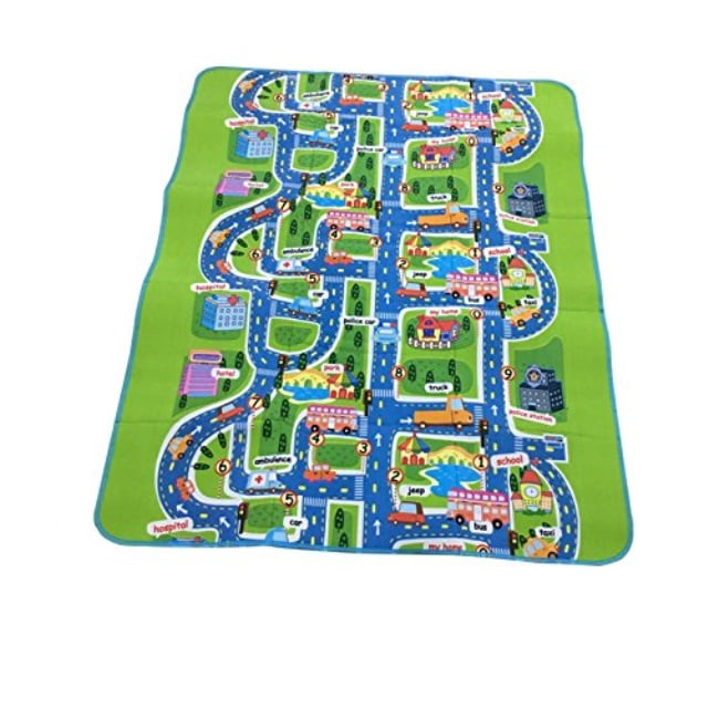 Fashionlife Kids City Playmat Fun Town Cars Play Road Carpet Rug - How To Get Fold Marks Out Of Rugs Fashionlife Kids City Playmat Fun Town Cars Play Road Carpet Rug - How To Get Fold Marks Out Of Rugs