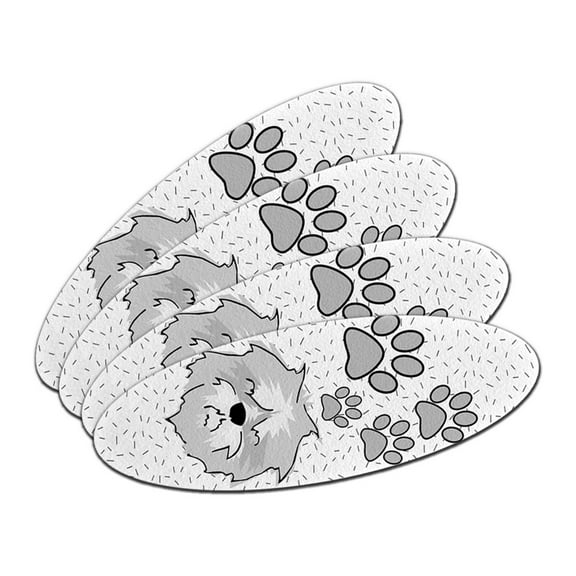 Old English Sheep Dog of Fabulousness Oval Nail File Emery Board 4 Pack