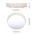 thumbnail image 2 of MasteelfCA 1Pc Elegant Jewelry Storage Tray Round Mirror Surface Tray Home Organizer, 2 of 8