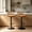 Orange, variant on MOONMISS Swivel Bar Stools Set of 2, Modern Adjustable Counter Height Barstools with Back, Rattan Bar Chairs with Cushions & Metal Footrest, Pub Stools for Kitchen, Bar, Dining Room,Orange