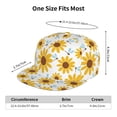 thumbnail image 6 of Fotbe Sunflowers Flat Bill Visor Cap Classic Snapback Hat Polyester Foam Trucker Hat Trucker Cap Adjustable Baseball Cap, 6 of 9