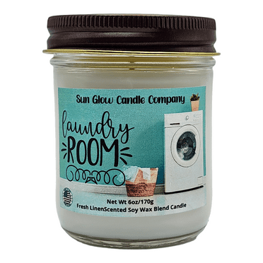 Fresh Linen Scented 6oz Soy Blend Wax Candle