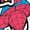 HEATHER WINE, variant on - Spidey Bright Stickers - Women's Racerback Tank