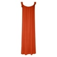 thumbnail image 4 of Efsteb Womens Sleeveless Dresses Solid Color Loose Fit Ruched Plus Size Long Tank Dress Casual Resort Dress Spring Crew Neck ,Size:L, 4 of 5