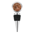 thumbnail image 1 of Brown Rock Rough Surface Pattern Bottle Stopper Stainless Steel Rubber Reusable, 1 of 4
