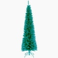 thumbnail image 1 of 6' Turquoise Tinsel Tree with Metal Stand, 1 of 2